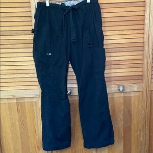 Koi black cargo scrubs